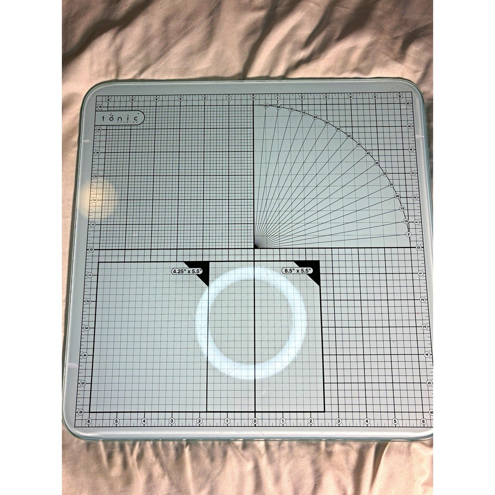 Tonic Studios 12" x 12" Craft Cutting Mat with Grid, Gridded Design